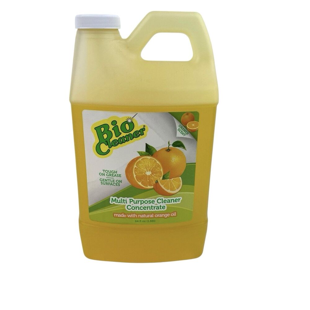Bio Cleaner Multi Purpose Cleaner Concentrate 64 oz Bottle *Nearly Full* Orange